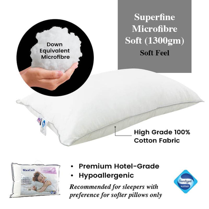 Prima Luxury Microfibre Pillow (Soft)