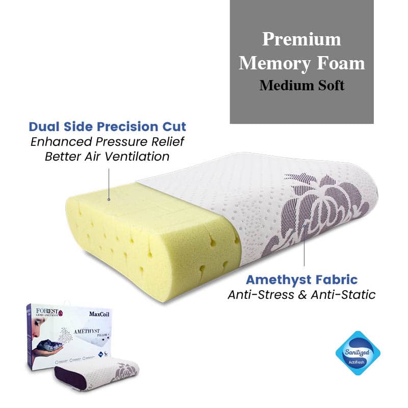Amethyst Memory Foam Pillow (Soft)
