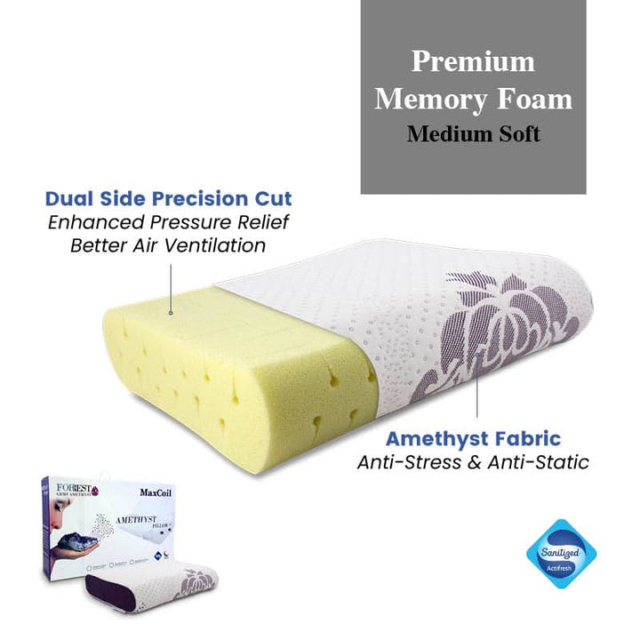 Amethyst Memory Foam Pillow (Soft)