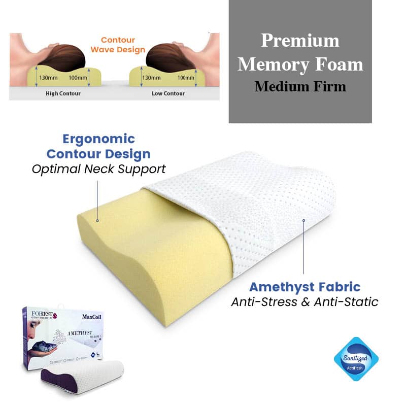 Amethyst Memory Foam Pillow (Contour)