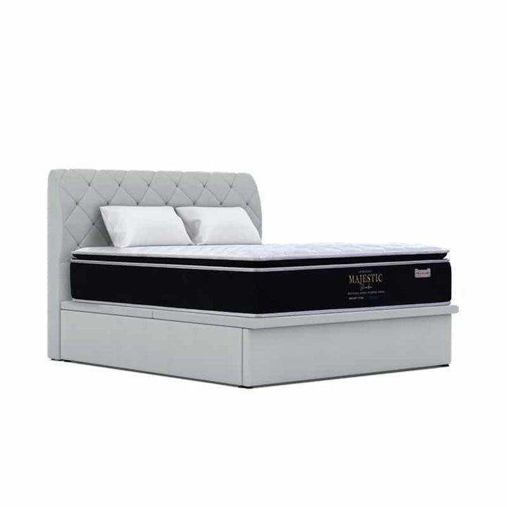 Majestic Slumber 11″ Pocketed Spring Mattress  + Ezra Storage Bed Frame (Package)