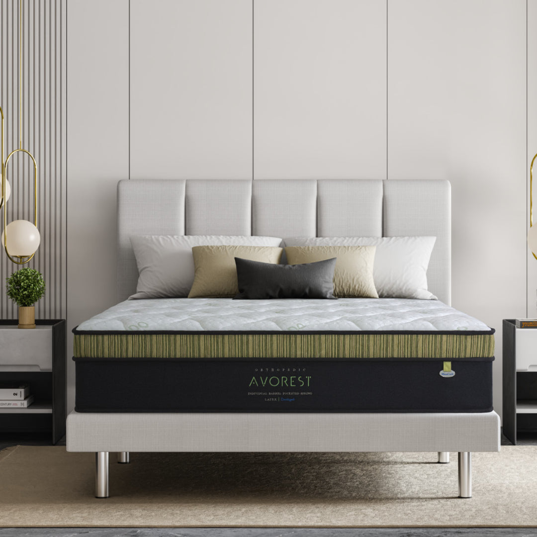 Avorest 12.5" Pocketed Spring Mattress + Day Angel Bed Frame (Package)