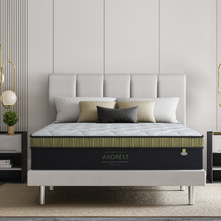 Avorest 12.5" Pocketed Spring Mattress + Day Angel Bed Frame (Package)