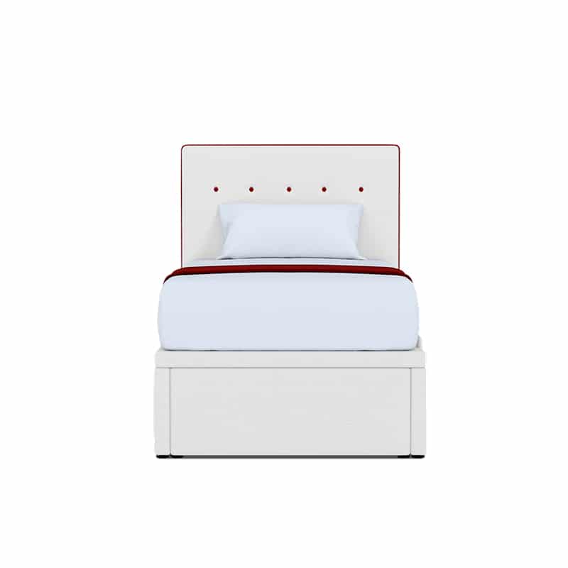 Joey Headboard + Van Syera Storage Bed N01 SS Ivory SS