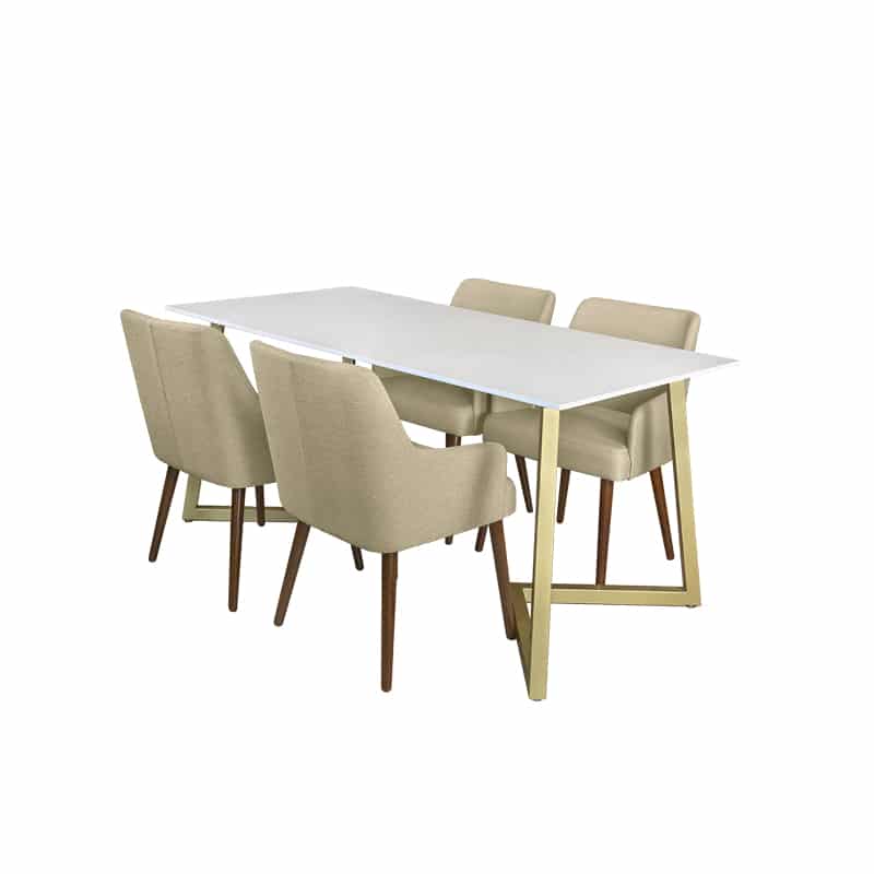 Marco Table + Chairs (1 + 4 Dining Set)