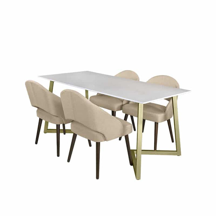 Marco Table + Chairs (1 + 4 Dining Set)