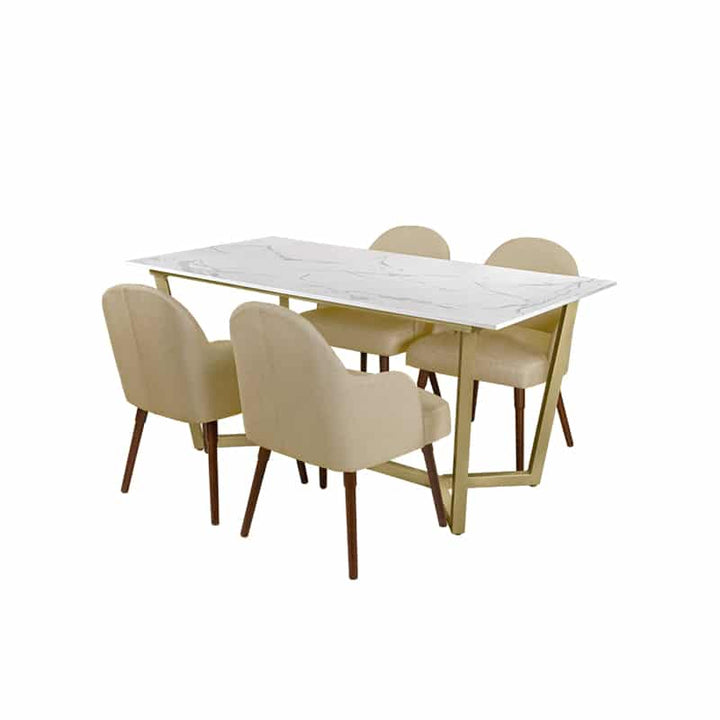 Marcy Table + Chairs (1 + 4 Dining Set)