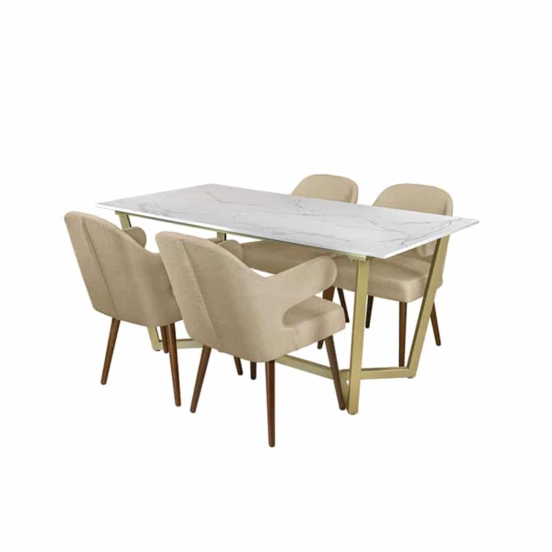 Marcy Table + Chairs (1 + 4 Dining Set)