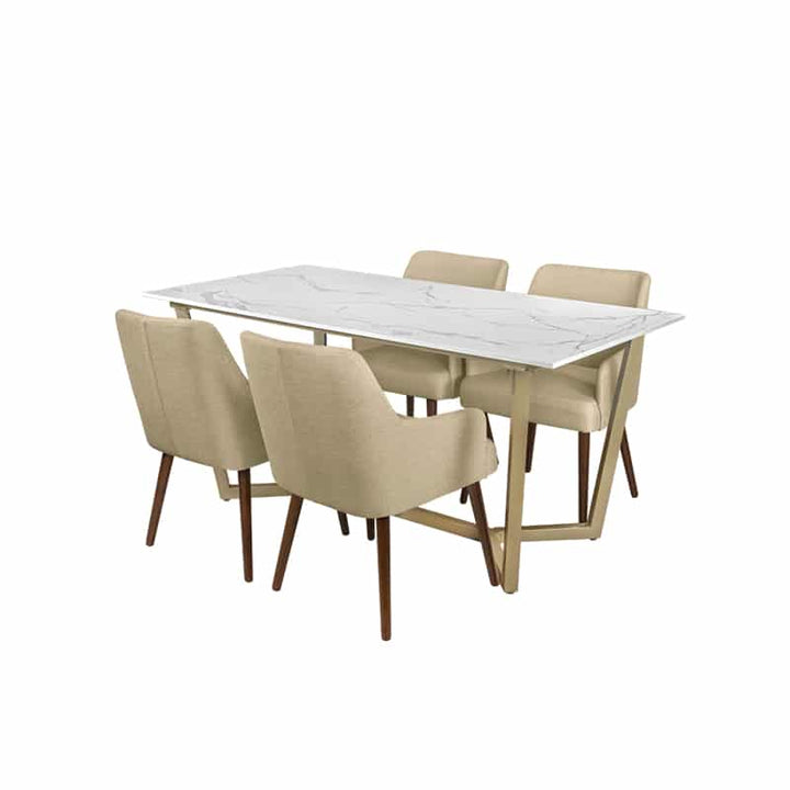 Marcy Table + Chairs (1 + 4 Dining Set)