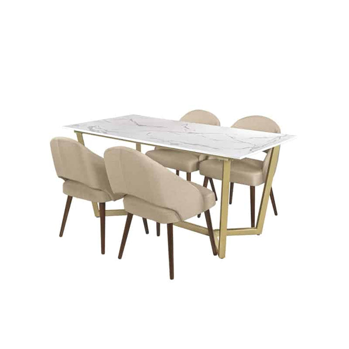 Marcy Table + Chairs (1 + 4 Dining Set)