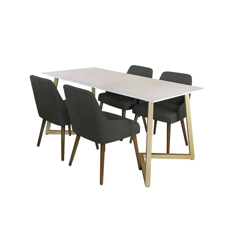 Marco Table + Chairs (1 + 4 Dining Set)