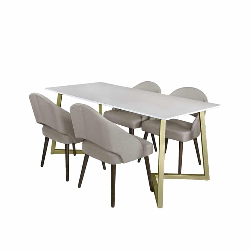 Marco Table + Chairs (1 + 4 Dining Set)