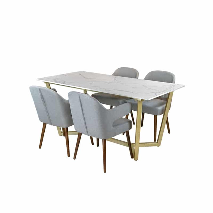 Marcy Table + Chairs (1 + 4 Dining Set)