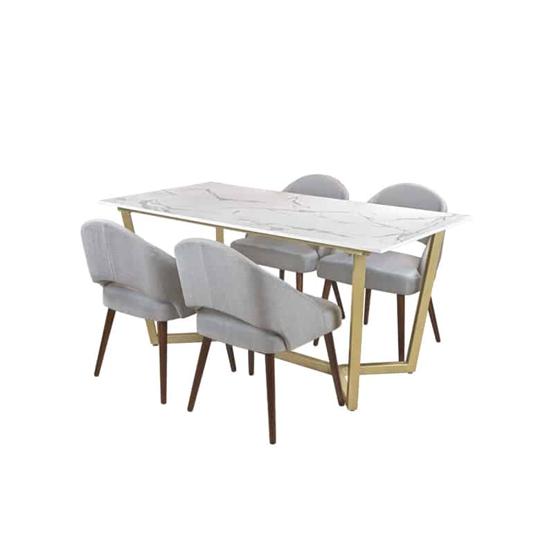 Marcy Table + Chairs (1 + 4 Dining Set)