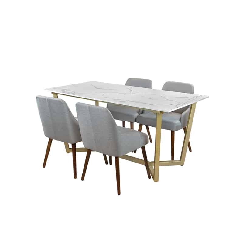 Marcy Table + Chairs (1 + 4 Dining Set)