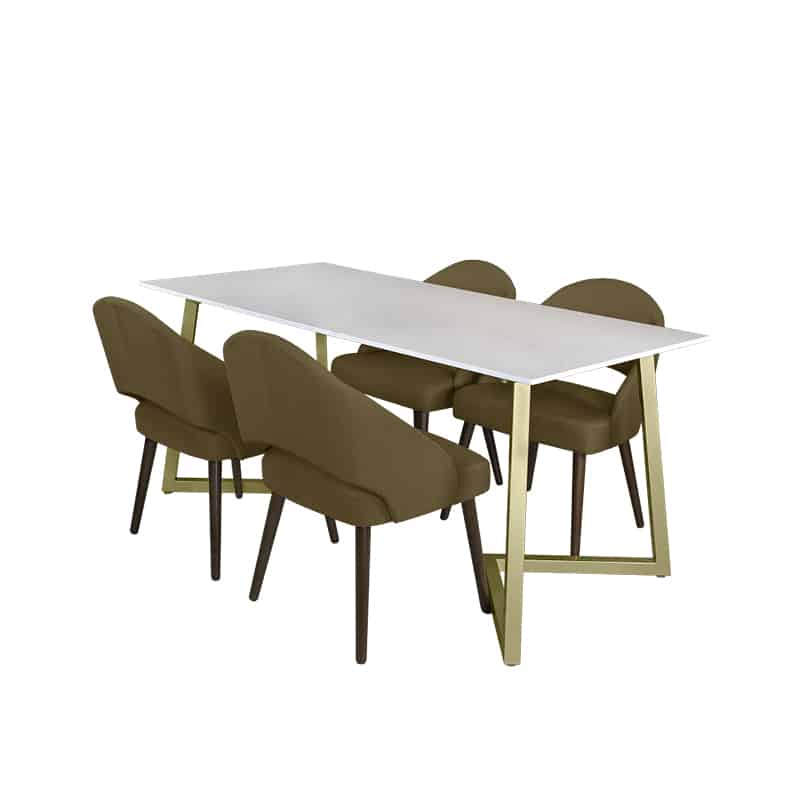Marco Table + Chairs (1 + 4 Dining Set)