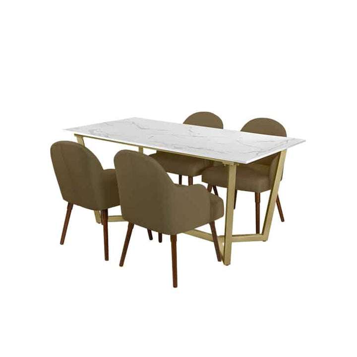 Marcy Table + Chairs (1 + 4 Dining Set)