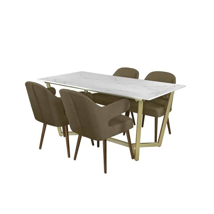 Marcy Table + Chairs (1 + 4 Dining Set)