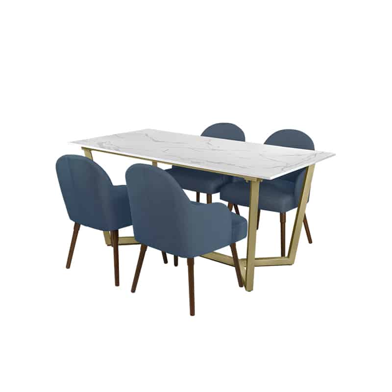 Marcy Table + Chairs (1 + 4 Dining Set)