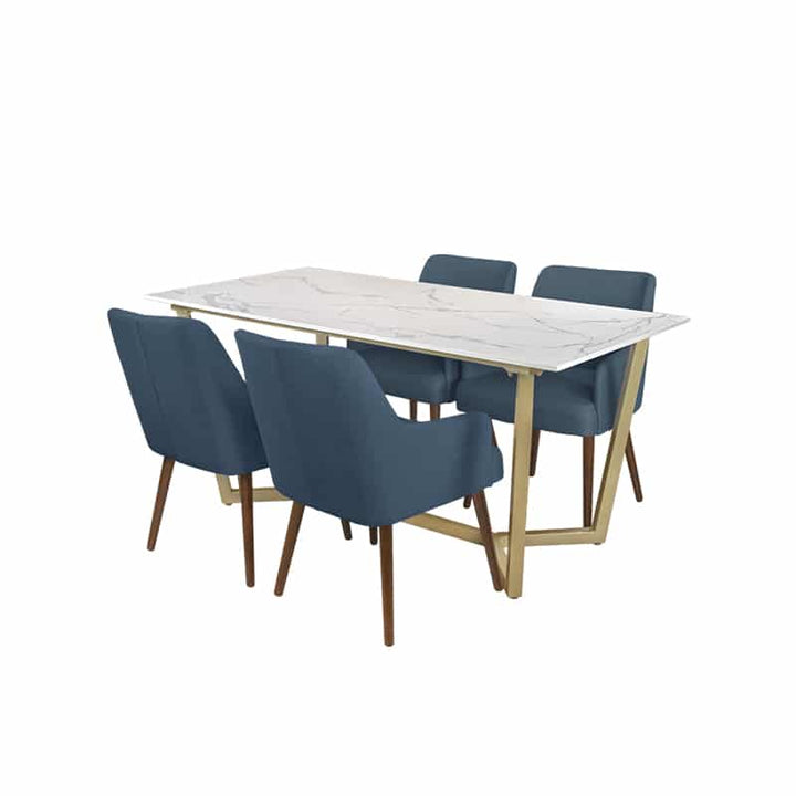 Marcy Table + Chairs (1 + 4 Dining Set)