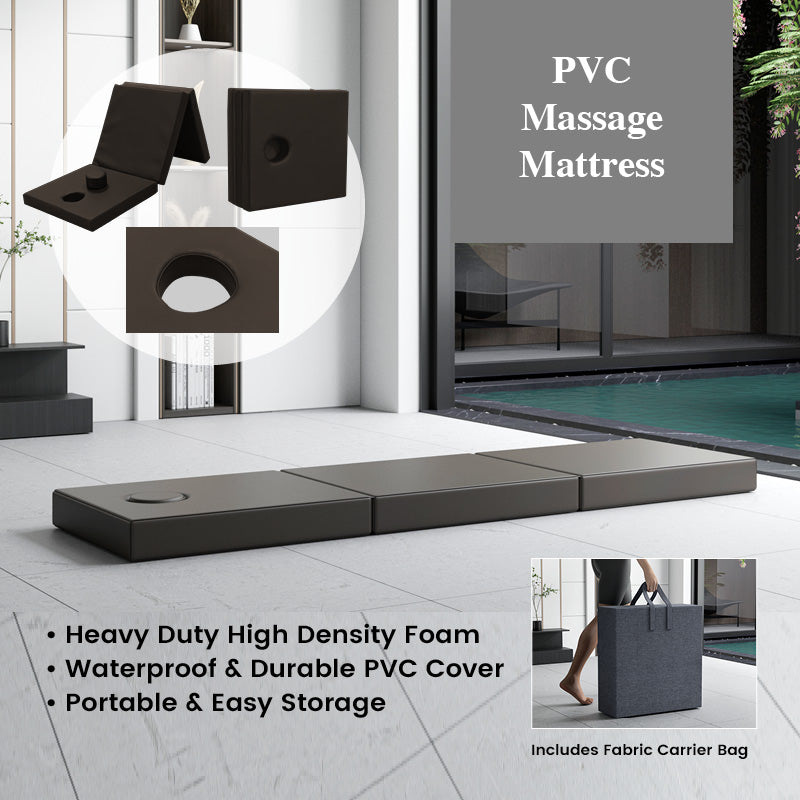 Margo 3'' Foldable PVC Massage Mattress (Extra Firm/Waterproof/Heavy Duty)