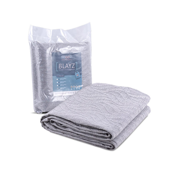 Blayz Reversible Cotton Jacquard Blanket