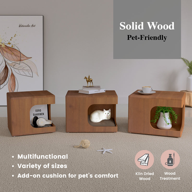 Reccy Wood Side Table / Pet House (3 Sizes)