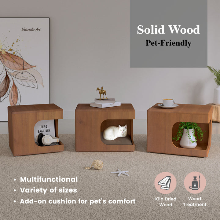 Reccy Wood Side Table / Pet House (3 Sizes)