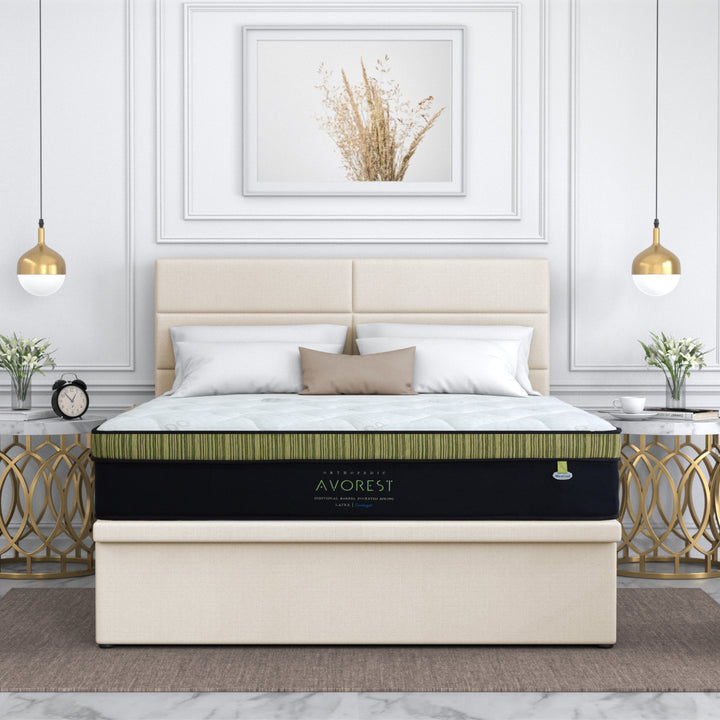 Avorest 12.5" Pocketed Spring Mattress + Ezra Storage Bed (Package)