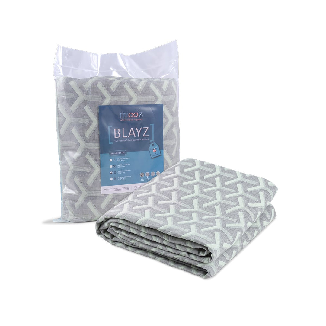 Blayz Reversible Cotton Jacquard Blanket