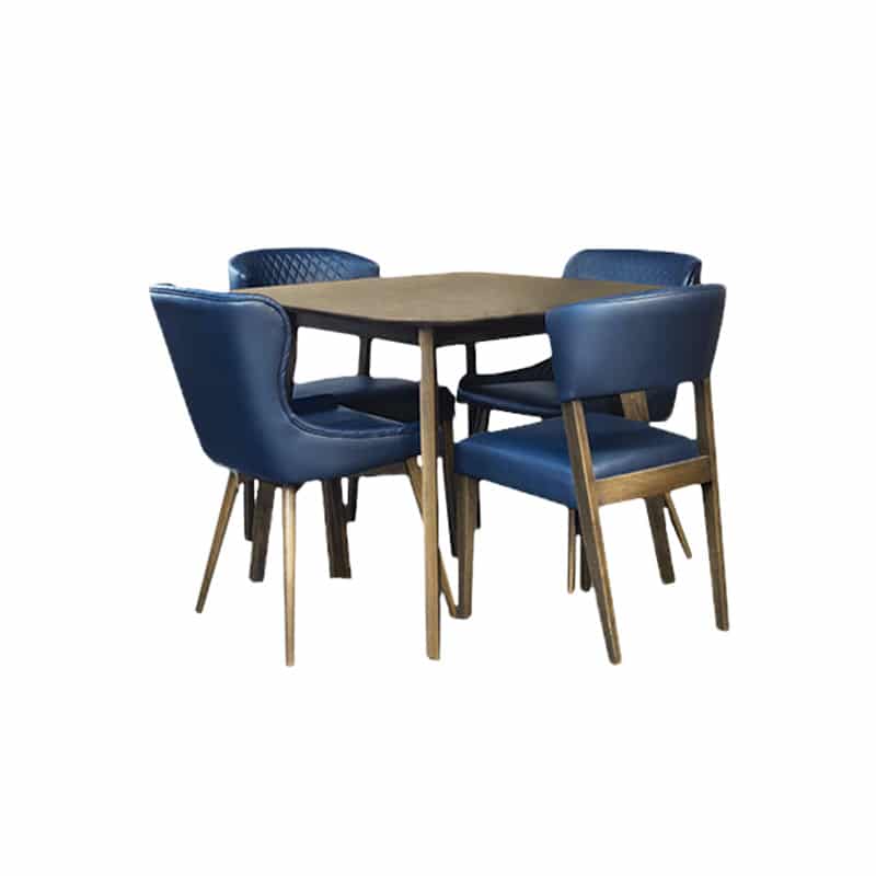 Mia Table + Emma Chairs (1 + 4 Dining Set)