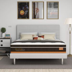 Orange Persona 10.5" Pocketed Spring Mattress + Day Angel Bed Frame (Package)