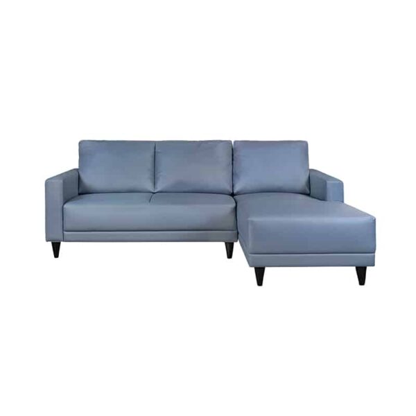 Miami L-Shaped Faux Leather Sofa (Display Set - Blue)