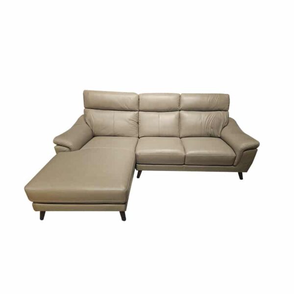 Calvino Half Leather L-Shaped Sofa